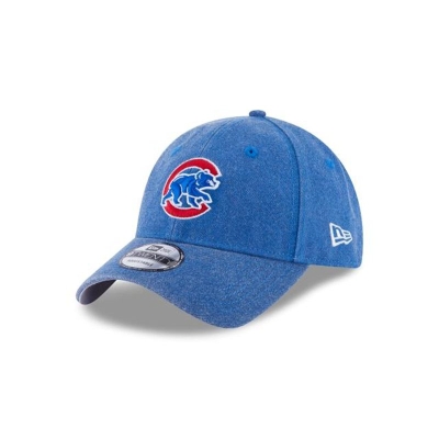 Blue Chicago Cubs Hat - New Era MLB Rugged Heather 9TWENTY Adjustable Caps USA6758340